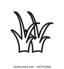 Grass icon logo vector design template