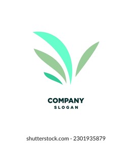 Grass icon logo vector design
