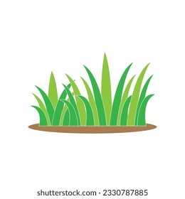 grass icon logo vector design template