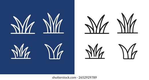 Grass icon Natural lawn vector illustration