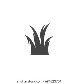 Grass icon on white background. Grass vector logo illustration isolated sign symbol. Modern pictogram for web graphics