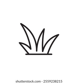 Grass icon Outline vector for web ui