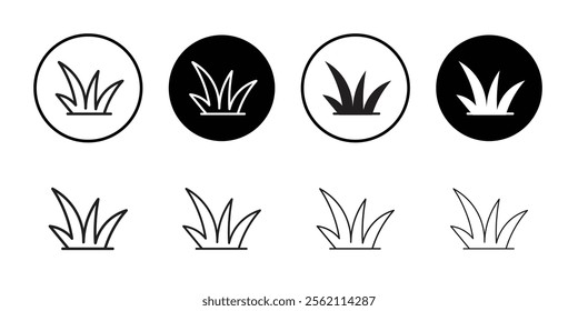 Grass icon Outline vector for web ui