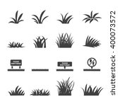 grass icon set