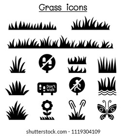 Grass icon set 