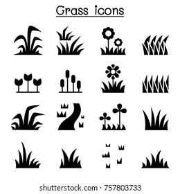 Grass icon set