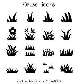 Grass icon set illustration graphic design