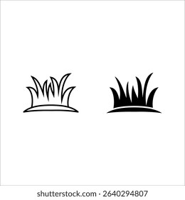 Grass icon set. for mobile concept color editable