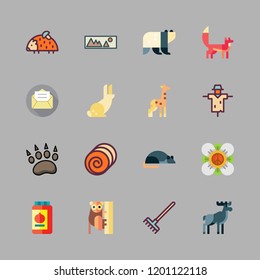 grass icon set. vector set about conserve, letter, animals and animal icons set.
