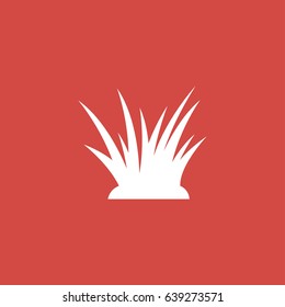 grass icon. sign design. red background