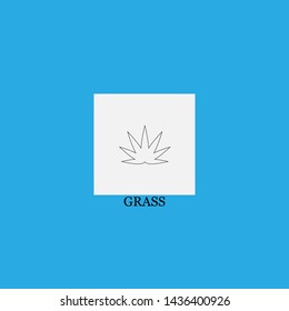 grass icon sign signifier vector