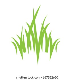 Grass icon. Silhouette of plants for logo or sign.