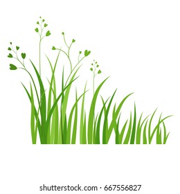 Grass icon. Silhouette of plants for logo or sign.