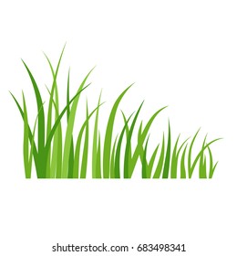 Grass icon. Silhouette of plants for logo or sign.