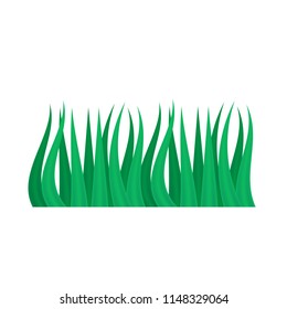 Grass icon. Silhouette of plants.High green fresh grass isolated on white background.