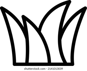 Grass Icon, Spring Sign And Symbol Isolated On White Background.