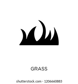 Grass icon. Grass symbol design from Agriculture, Farming and Gardening collection. Simple element vector illustration on white background.