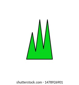 grass icon, symbol filled design template