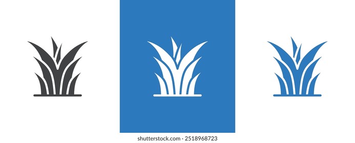 Grass icon thin line illustration