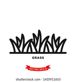 grass icon in trendy flat style