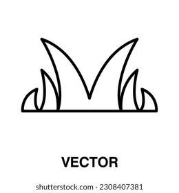 Grass icon, vector illustration. grass icon illustration isolated on white background, grass icon 