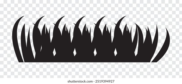 Icono de hierba. Vector de hierba aislado sobre fondo PNG. Ilustración vectorial.