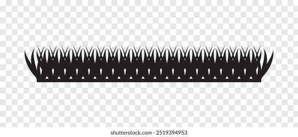 Grassymbol. Grasvektor einzeln auf PNG-Hintergrund. Vektorgrafik.