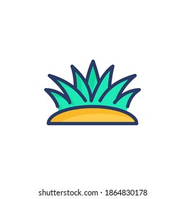 Grass icon in vector. Logotype