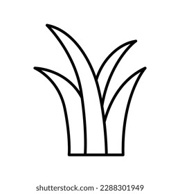 Grass icon vector on trendy design