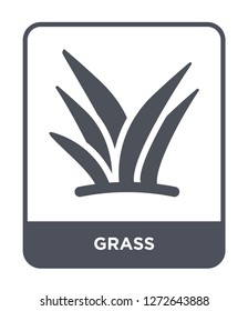 grass icon vector on white background, grass trendy filled icons from Autumn collection, grass simple element illustration