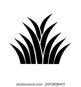 grass icon vector on white background. grass silhouette