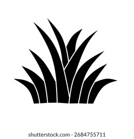 grass icon vector on white background