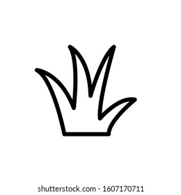 Grass icon vector in outline style design in white background