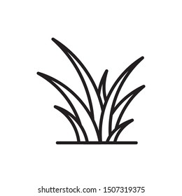 Grass icon vector. Simple design on white background.