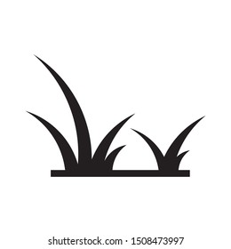 Grass icon vector. Simple design on white background.