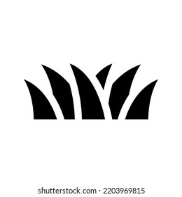 Ilustración de diseño de símbolos vectores de iconos de gramíneas