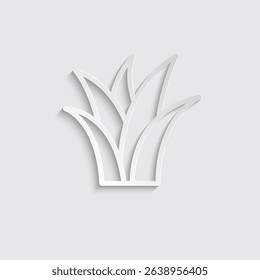 Grass icon vector Symbol illustration logo