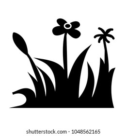 grass icon vector template