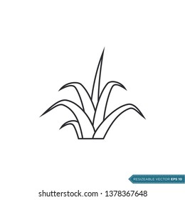 Grass Icon Vector Template Illustration Design