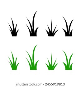 Grass icon vector in trendy