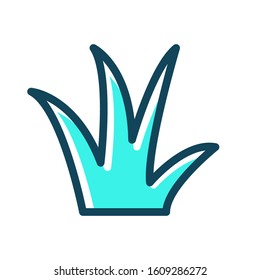 Grass icon vector in trendy style design