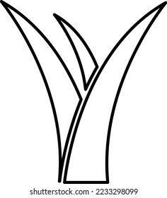 grass icon vector trendy symbol template on white background