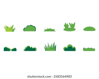 Grass Illustration Design Element Set
