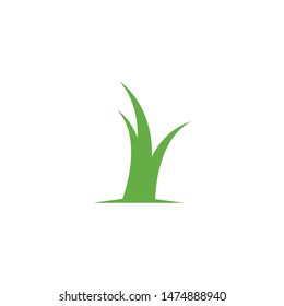 Grass ilustration logo vector design