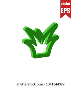 Grass isometric icon.Vector illustration.