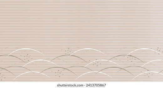 Grass Japanese Pattern Beige Background