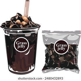 grass jelly cold drinks sweetmeat