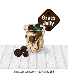 grass jelly graphic cup object food drink