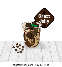 grass jelly graphic cup object food drink