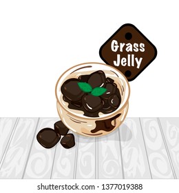 grass jelly graphic cup object food drink